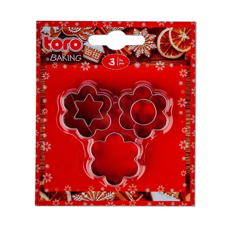 Kovová vykrajovátka kytička se středem TORO 3 kusy