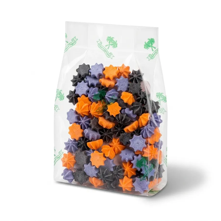 Barevné mini cukrové pusinky černá oranžová fialová