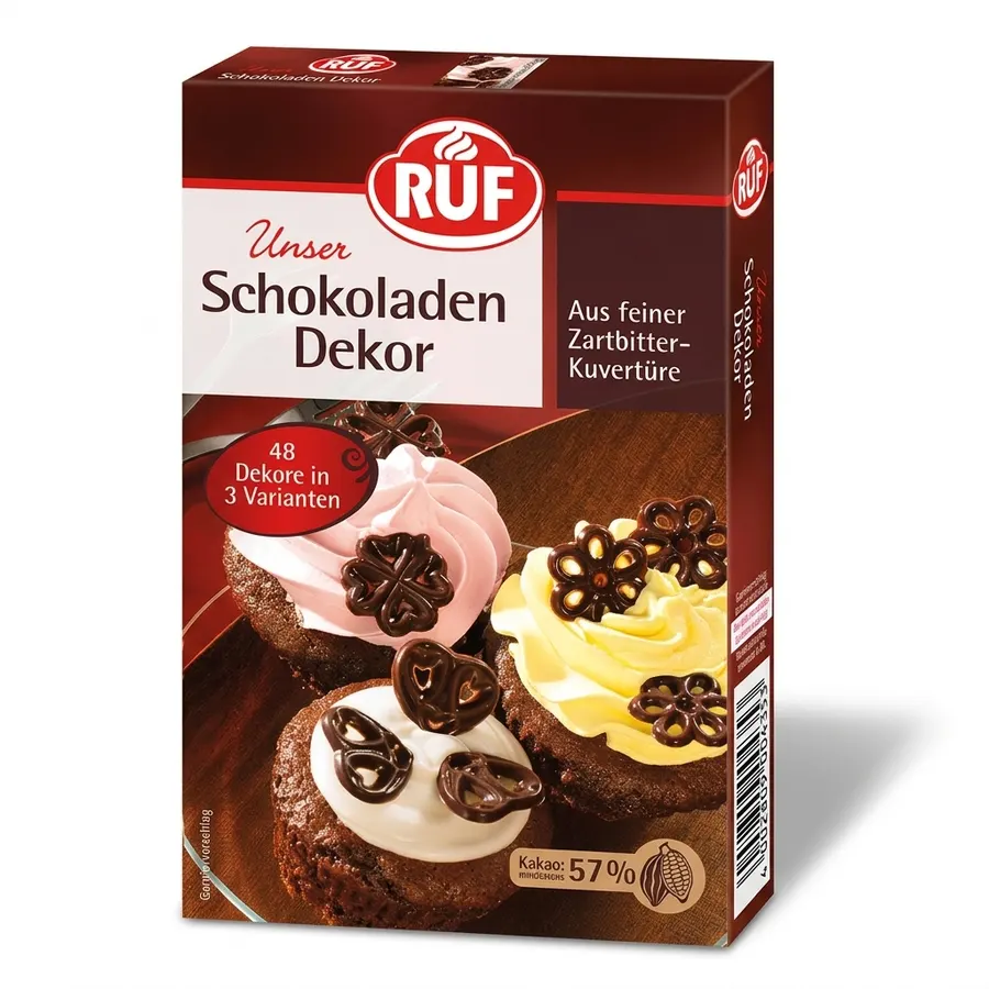 Čokoládové zdobení na dort RUF v balení 38 g