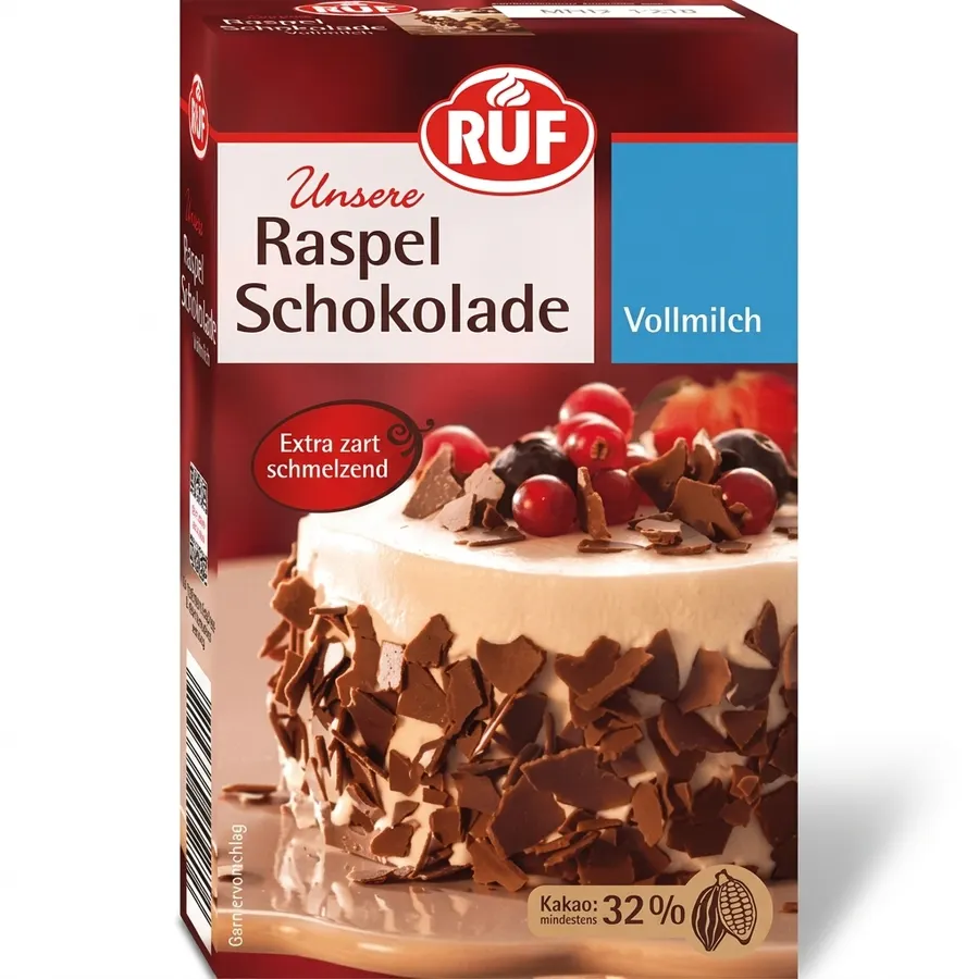 Mléčné čokoládové kousky RUF na zdobení dezertů