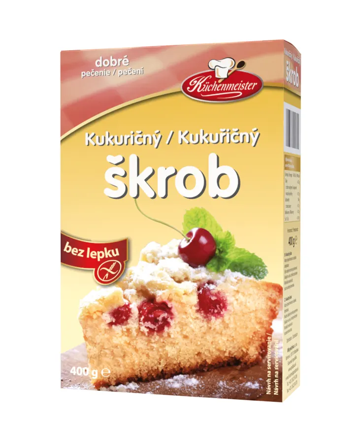 Balení kukuřičného škrobu Kuchenmeister o hmotnosti 400 gramů