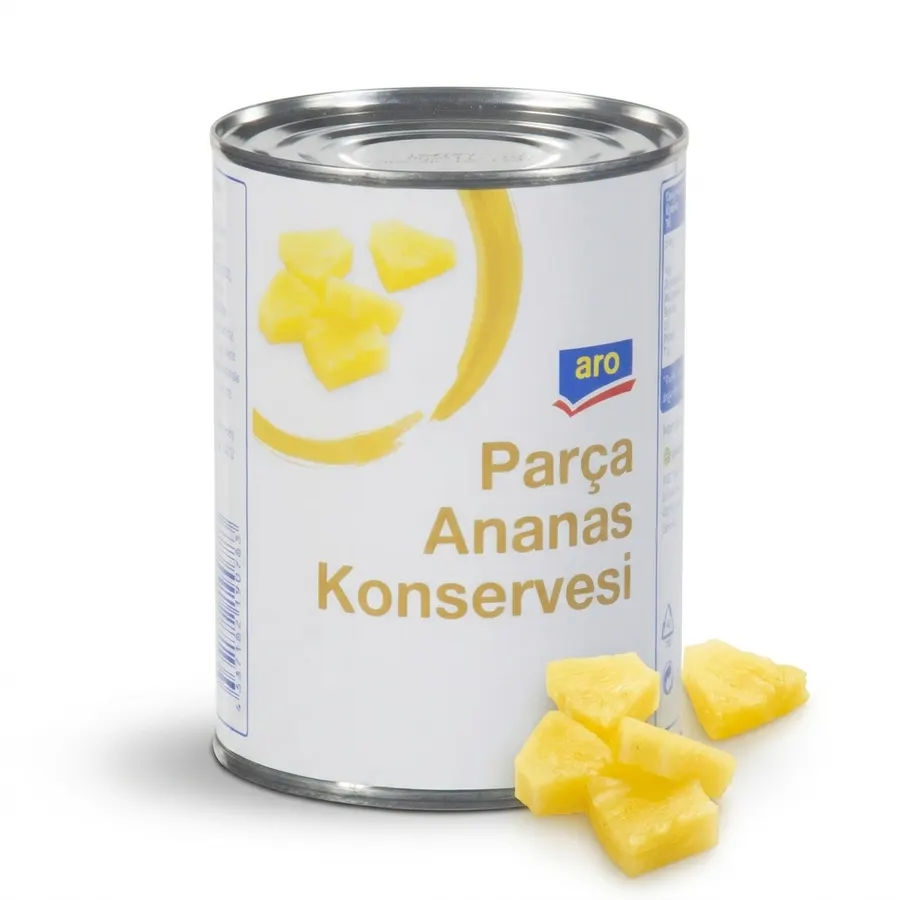 Plechovka s kousky ananasu v nálevu ARO