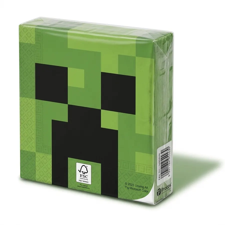 Papírové ubrousky s motivem hry Minecraft 20 kusů