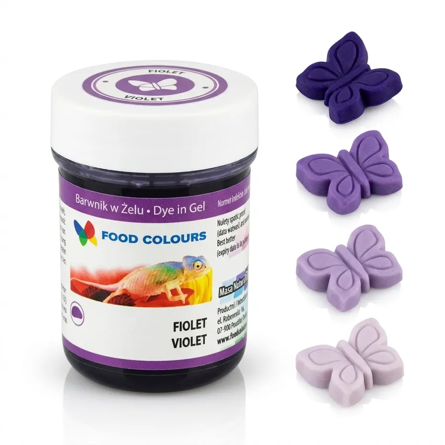 Fialová gelová barva Food Colours Violet v tubě