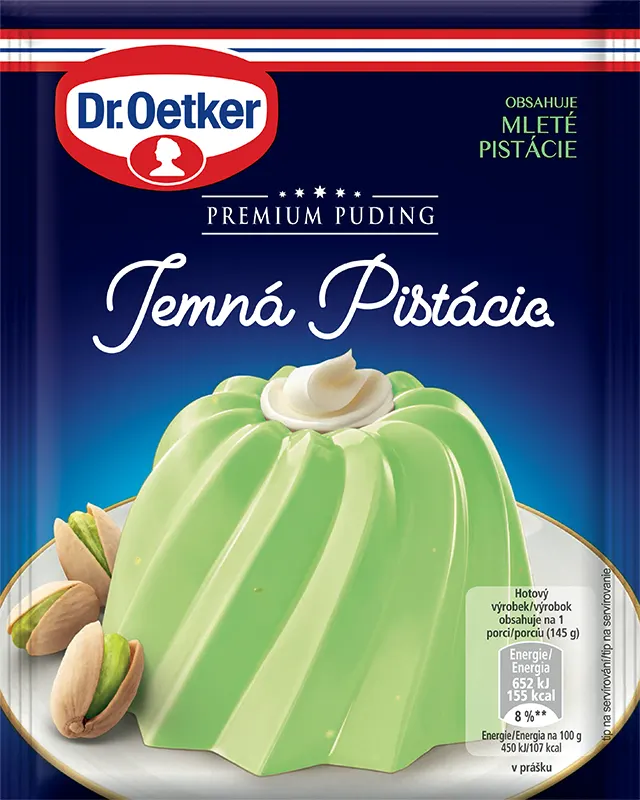 Sáček pudinku Dr. Oetker Premium jemná pistácie