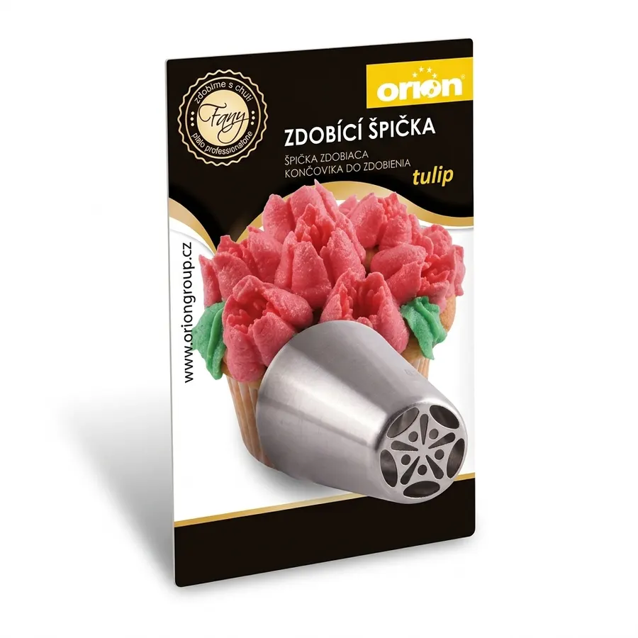 Nerezová trezírovací špička tulipán Orion na zdobení krémem