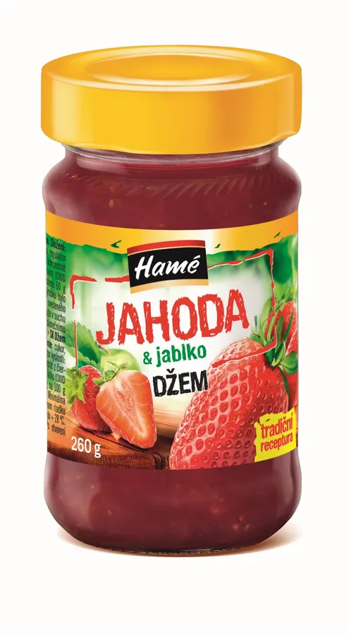 Sklenice s jahodovým džemem Hamé jahůdka 260 gramů