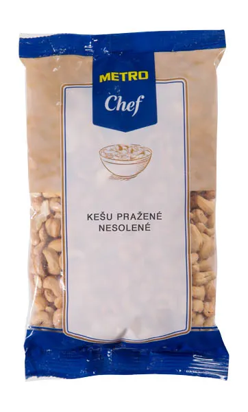 Balení pražených nesolených kešu ořechů METRO CHEF 500 g