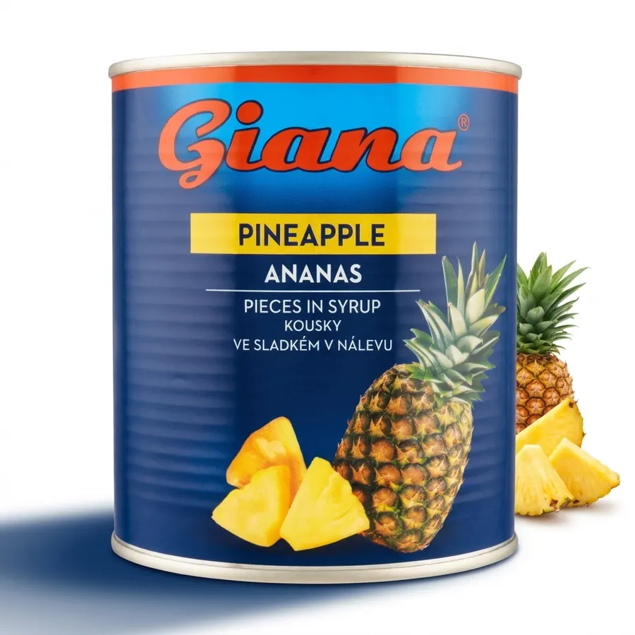 Plechovka s kousky ananasu Giana 850 ml