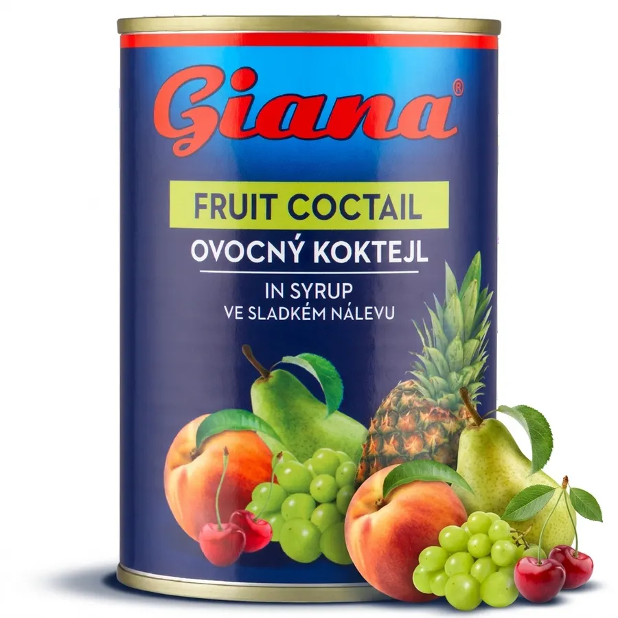 Plechovka ovocného koktejlu ve sladkém nálevu Giana