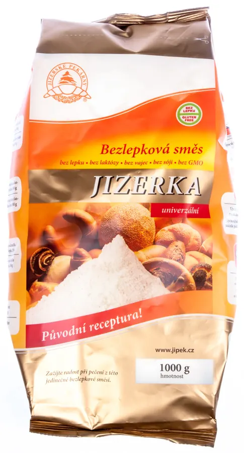 Jednokilogramové balení univerzální bezlepkové směsi Jizerka