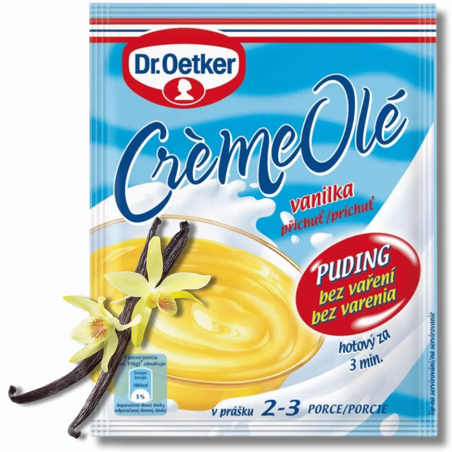 Sáček pudingu Créme Olé Dr. Oetker s příchutí vanilka