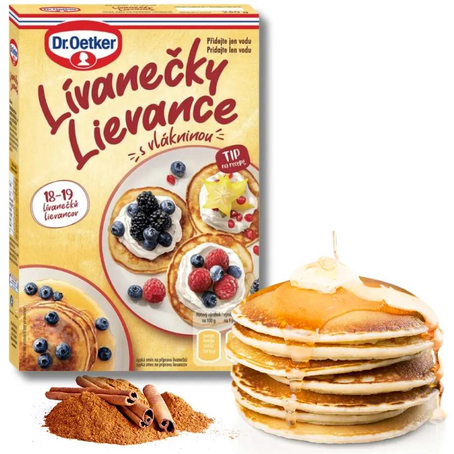Sáček se sypkou směsí na rychlé lívanečky Dr. Oetker
