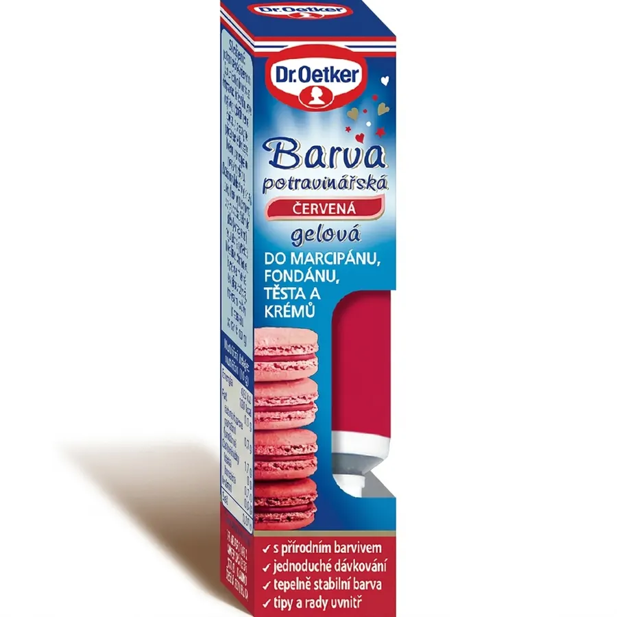 Tuba červené gelové potravinářské barvy Dr. Oetker