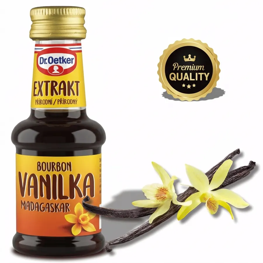 Lahvička s vanilkovým extraktem Bourbon Madagaskar Dr. Oetker