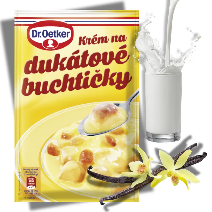 Sáček se směsí na krém na dukátové buchtičky