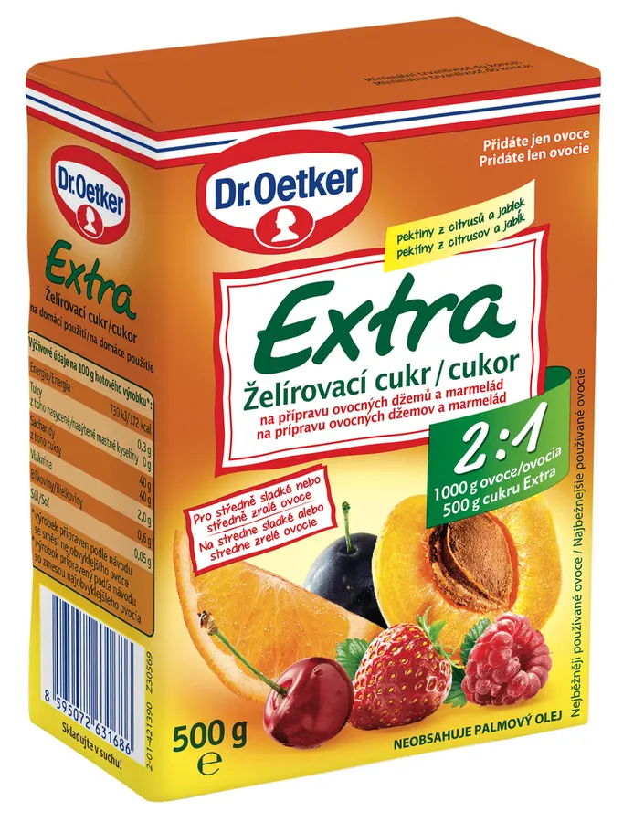 Balení Extra Želírovacího cukru 2:1 Dr. Oetker 500 g