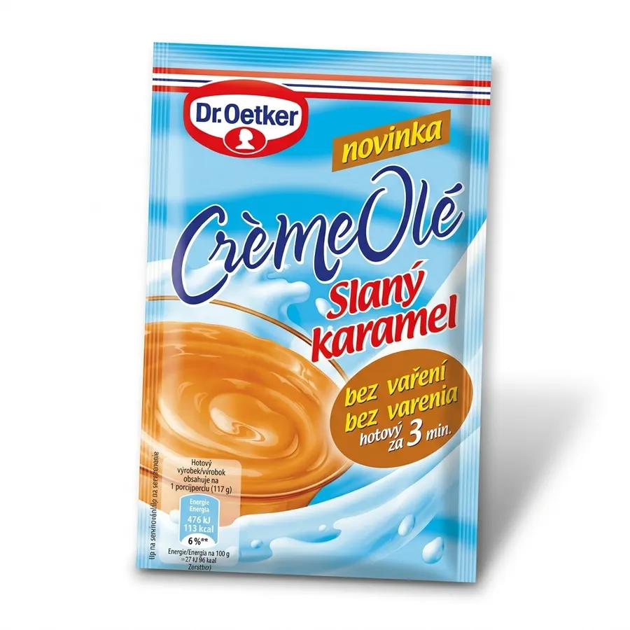 Sáček bleskového pudingu Créme Olé slaný karamel Dr. Oetker