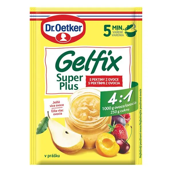 Karton sáčků želírovací směsi Gelfix PLUS 4 ku 1