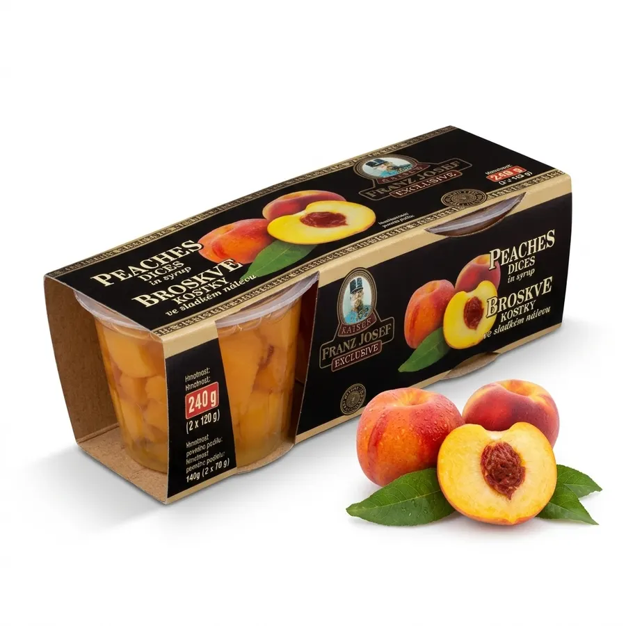 Broskve kostky v nálevu Franz Josef Kaiser 2x120g