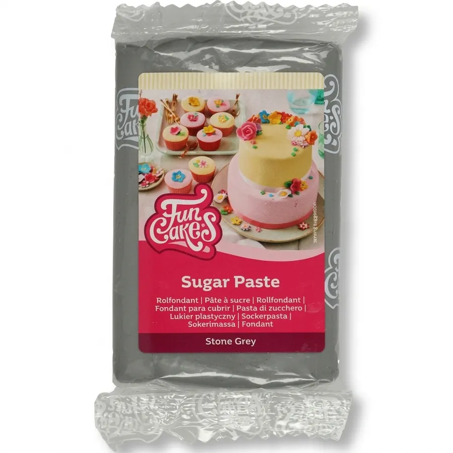Šedá potahovací hmota FunCakes Stone Grey 250 gramů