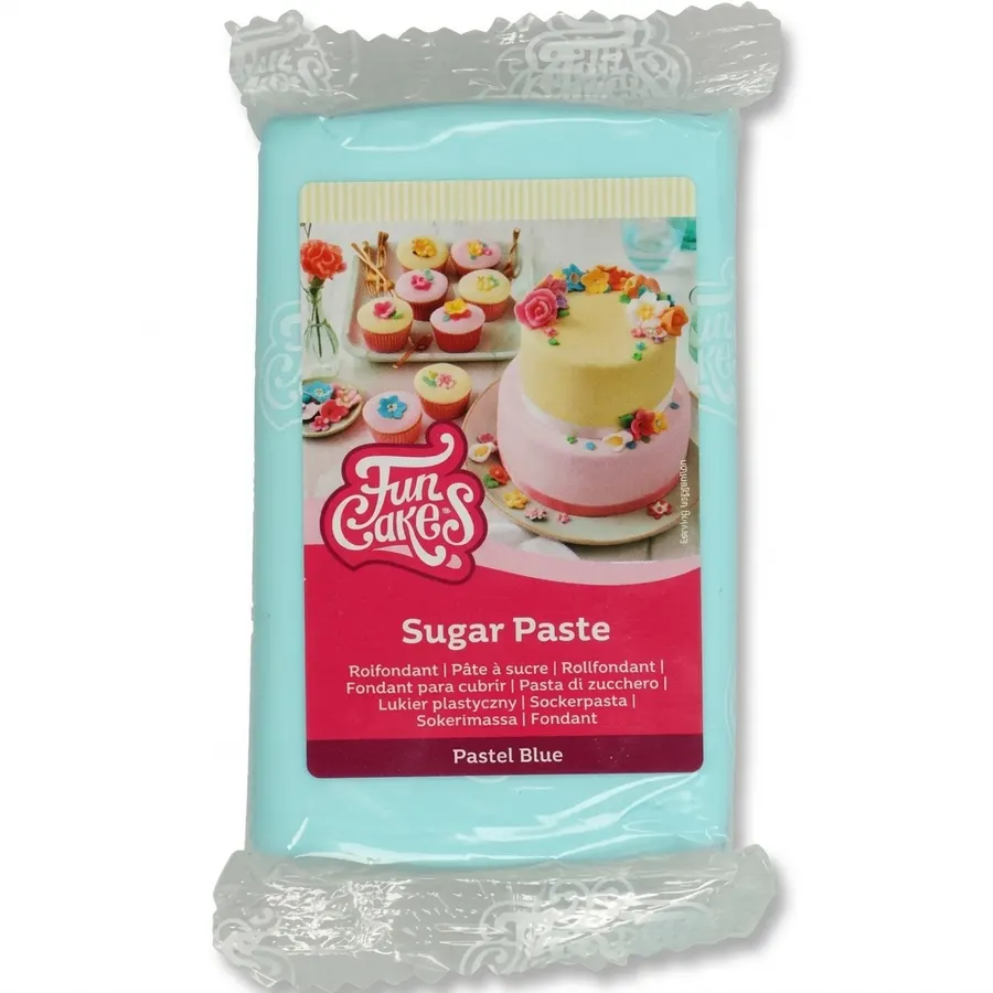 Pastelově modrá potahovací hmota FunCakes 250 gramů