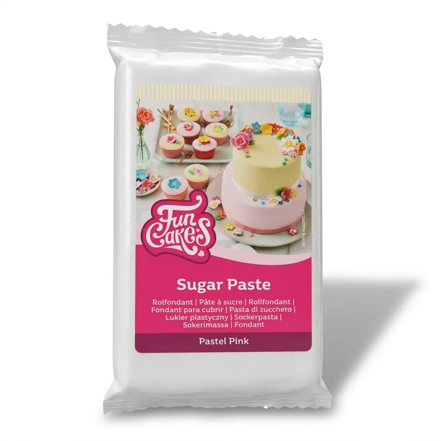Balení pastelově růžové potahovací hmoty FunCakes 250 gramů