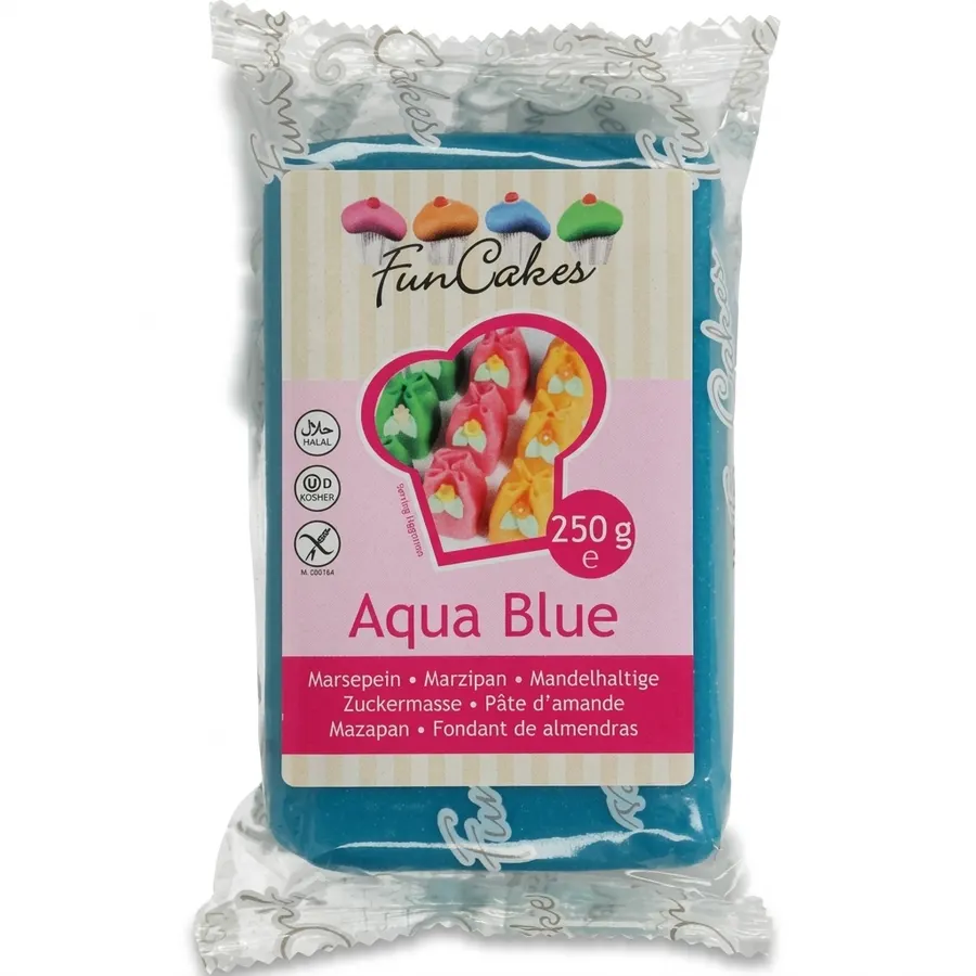 Marcipán FunCakes Aqua Blue tyrkysově modrý 250 g