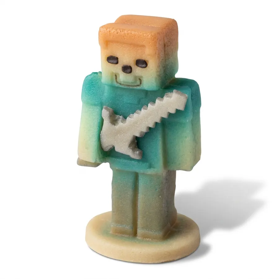 Marcipánová figurka herní postavy Minecraft Alex na dort